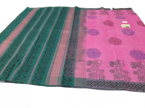 SALEM BLOCK PRINT COTTON SAREES